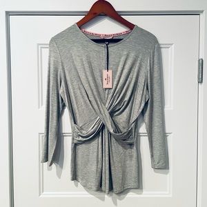 Juicy Couture 3/4 Sleeve Cross Front Top NEW W/TAGS